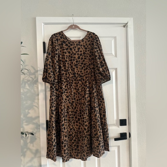 NWT Ava & Viv Leopard Print Women's Dress Size X (14W) - Picture 1 of 4